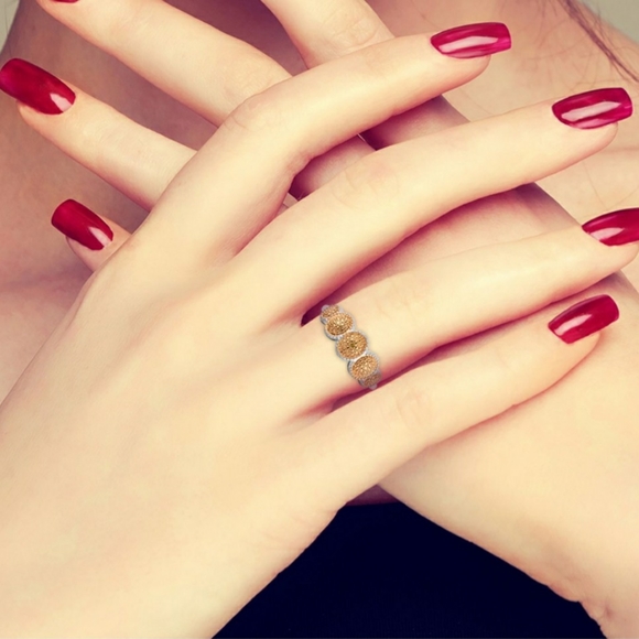 Yellow Diamond Yellow Rhodium, Platinum .925 SS - Picture 3 of 5